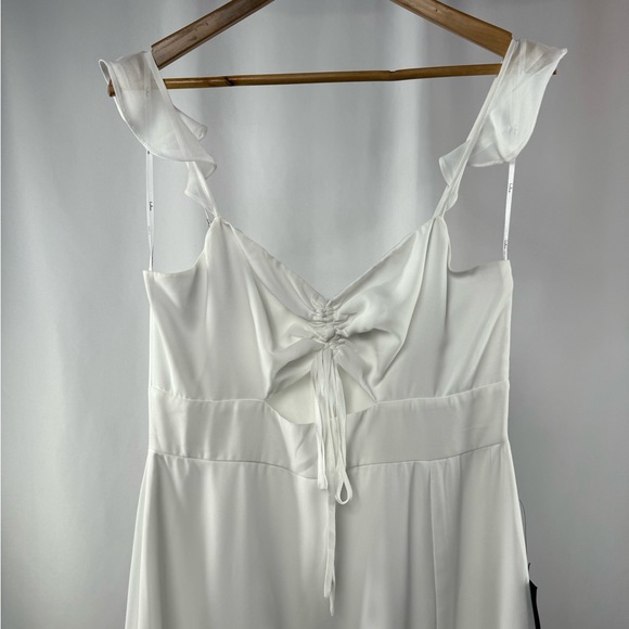 NWT Lulus The Way to Love Ruffled Maxi Dress in White Size Extra Large - Picture 5 of 10